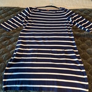 Boden Striped Navy and White Dress size Medium
